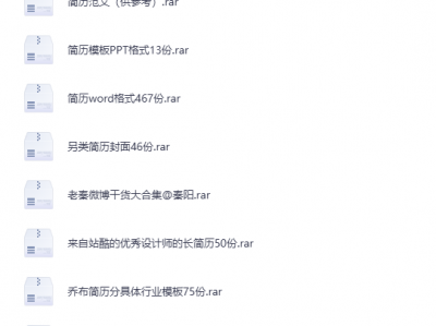 价值1999的6600多套简历模版，花了我5个晚上整理出来的